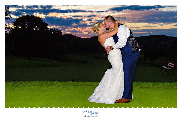 Sunset Wedding Photo at Brookside Country Club