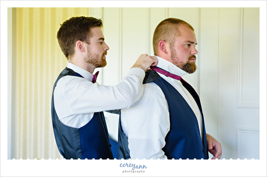 Groom Getting Ready in Canton