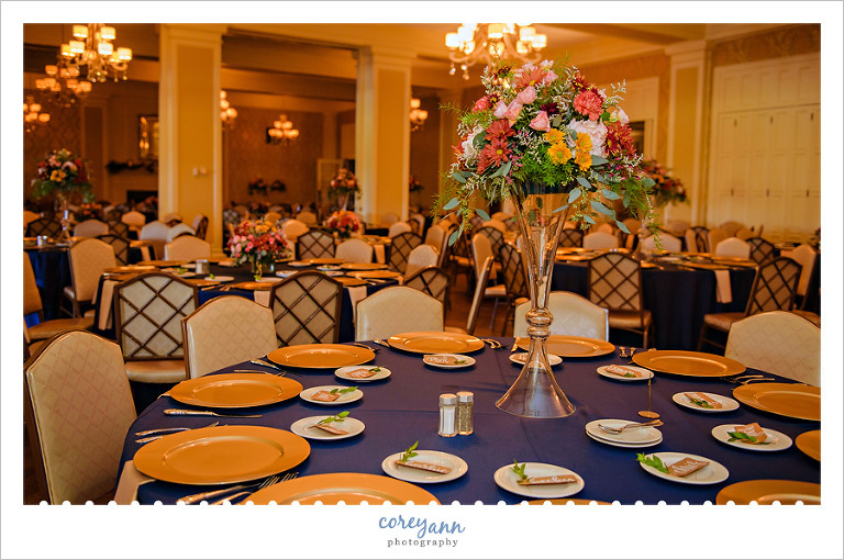 Fall Wedding Reception at Brookside Country Club