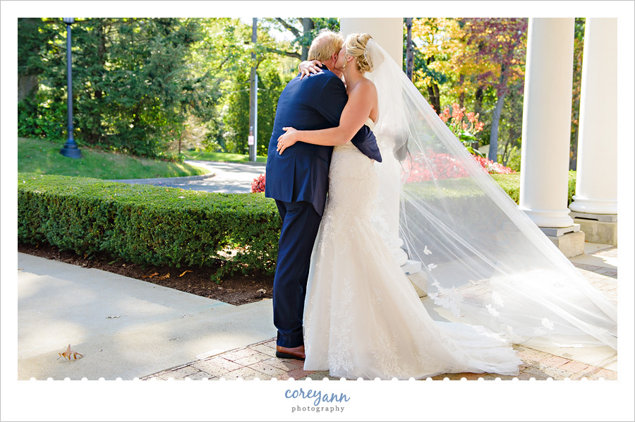 Father Daughter First Look Before Wedding
