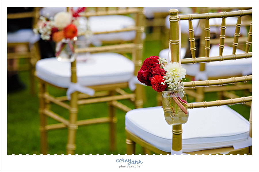 Aisle Flowers in Mason Jars 