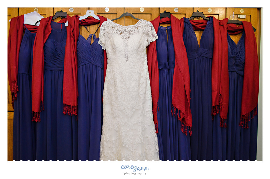 Wedding Dresses Hanging Up