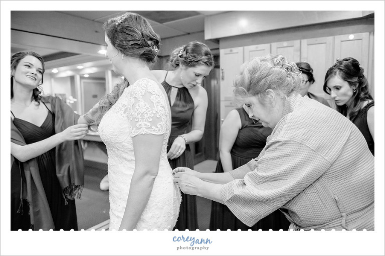 Bride Crying While Reading Letter Before WeddingBride Getting Ready for Wedding at Wintergreen Resort
