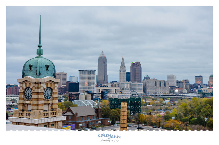 Cleveland Skyline View from Crop Bistro