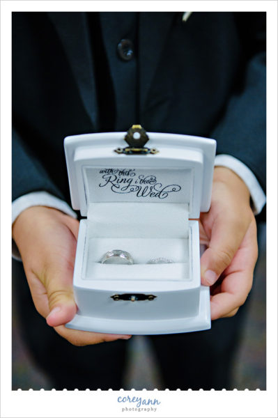 Ring Bearer with Rings in Box