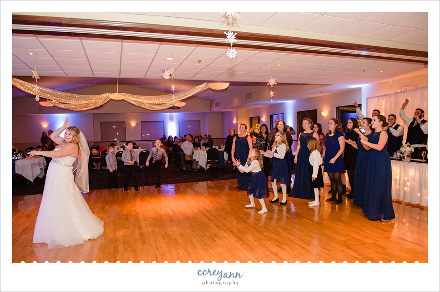 Winter Wedding Reception at Chenoweth Golf Course