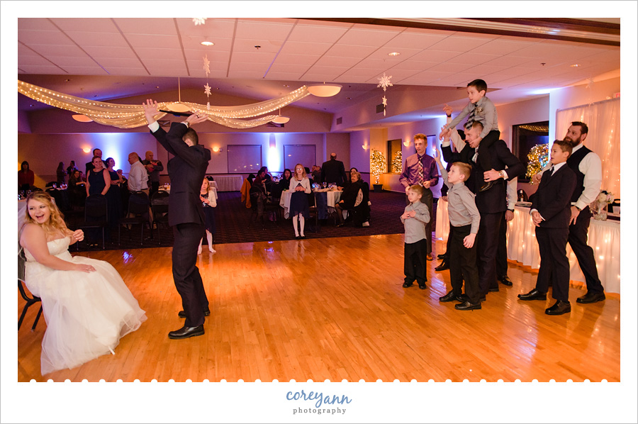 Winter Wedding Reception at Chenoweth Golf Course