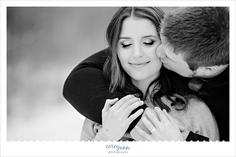 CVNP Winter Engagement Session with Chelsea and Adam