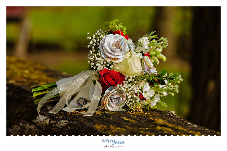 Travel Themed Wedding Bridal Bouquet