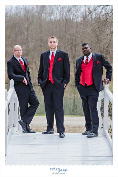 Groom and Groomsman at Country Cottage & Gardens