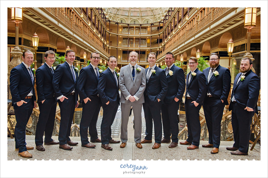 Groomsman at the Hyatt Regency Arcade