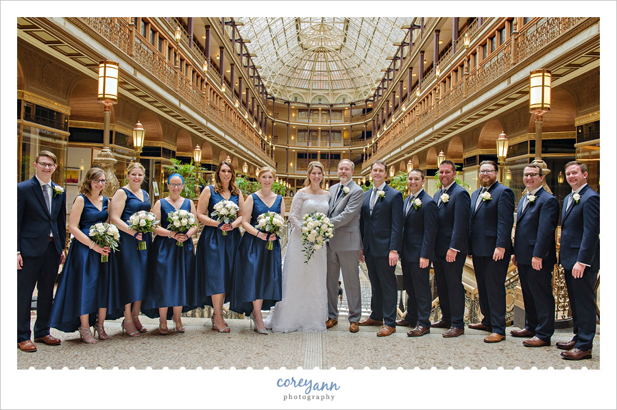 Hyatt Regency Arcade Wedding Bridal Party