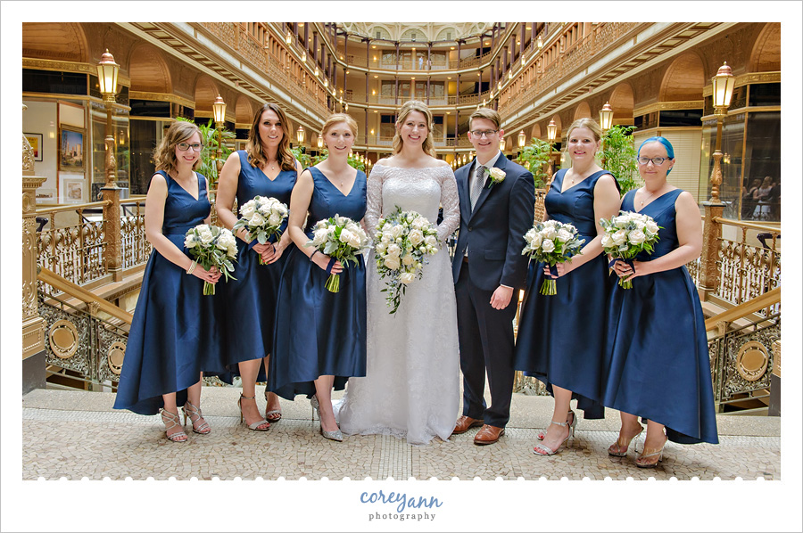 Bridesmaids at the Hyatt Regency Arcade