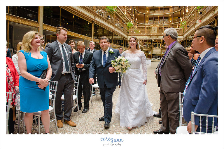 Wedding Ceremony at the Hyatt Regency at The Arcade in Cleveland