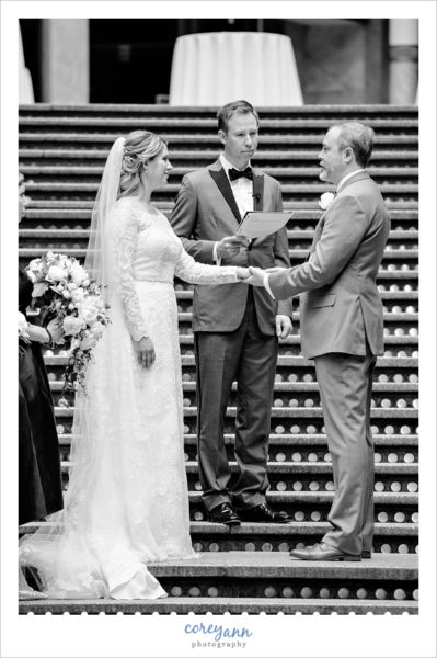 Wedding Ceremony at the Hyatt Regency at The Arcade in Cleveland