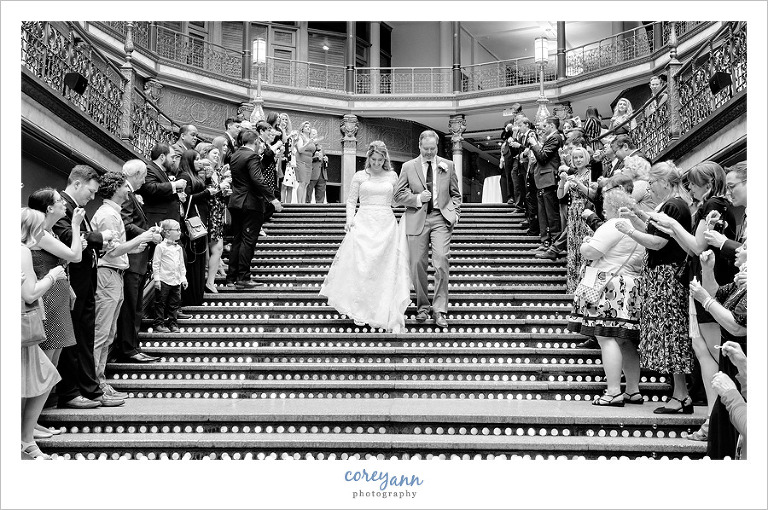 Wedding reception at the Hyatt Arcade in Cleveland