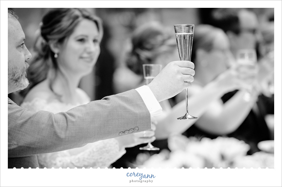 Wedding reception at the Hyatt Arcade in Cleveland
