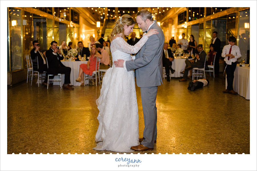 Wedding reception at the Hyatt Arcade in Cleveland