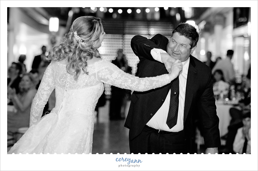 Wedding reception at the Hyatt Arcade in Cleveland