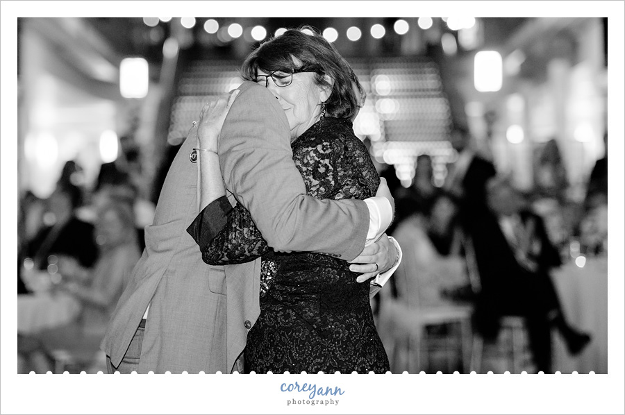 Wedding reception at the Hyatt Arcade in Cleveland