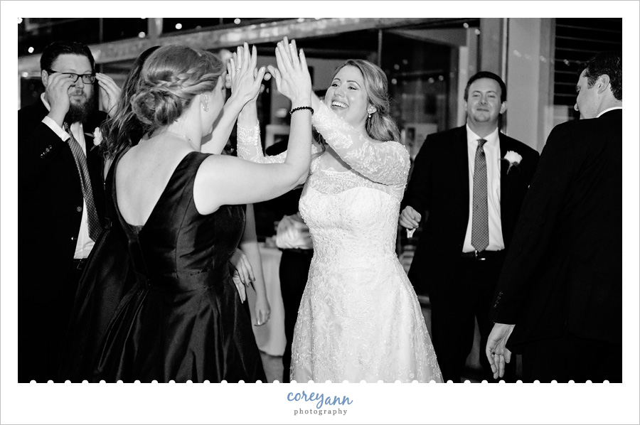 Wedding reception at the Hyatt Arcade in Cleveland