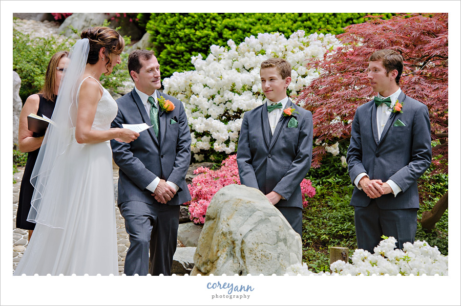 Wedding Ceremony at Cleveland Botanical Gardens