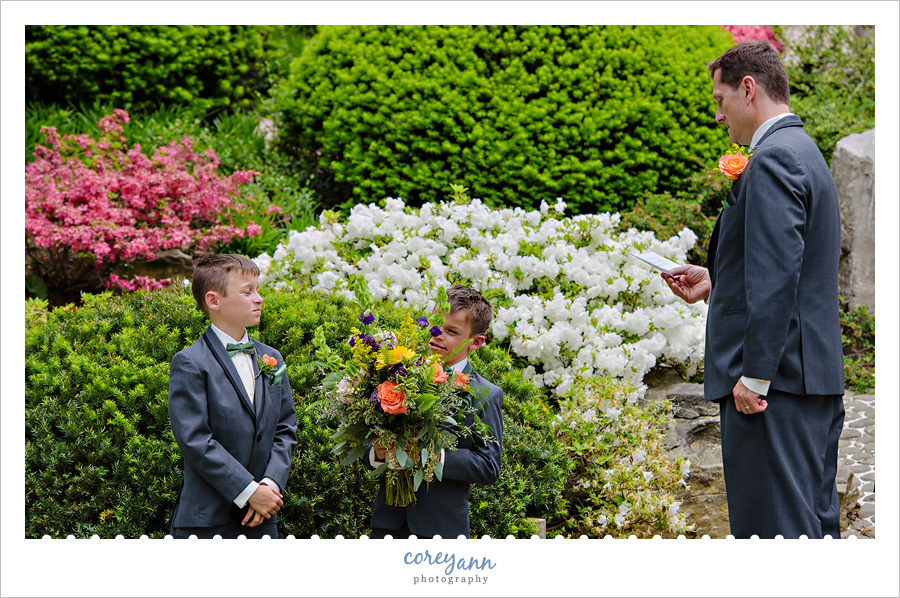 Wedding Ceremony at Cleveland Botanical Gardens