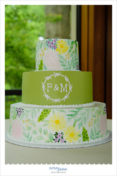 Spring Floral Wedding Cake 