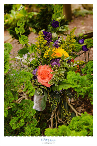 Bright Floral Wedding Bouquet by Hirts Florist