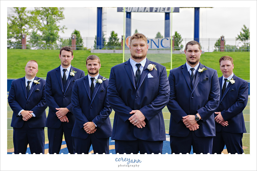 Groom and Groomsman at InfoCision Stadium