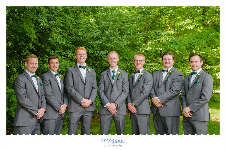 Groom and Groomsman after Wedding in Chagrin Falls