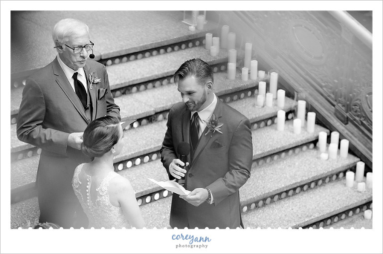 Wedding Ceremony at Hyatt Regency Cleveland at The Arcade