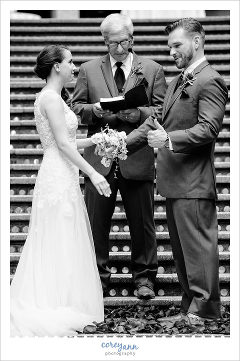 Wedding Ceremony at Hyatt Regency Cleveland at The Arcade
