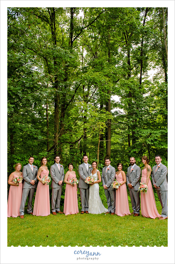 Pink and Grey Bridal Party