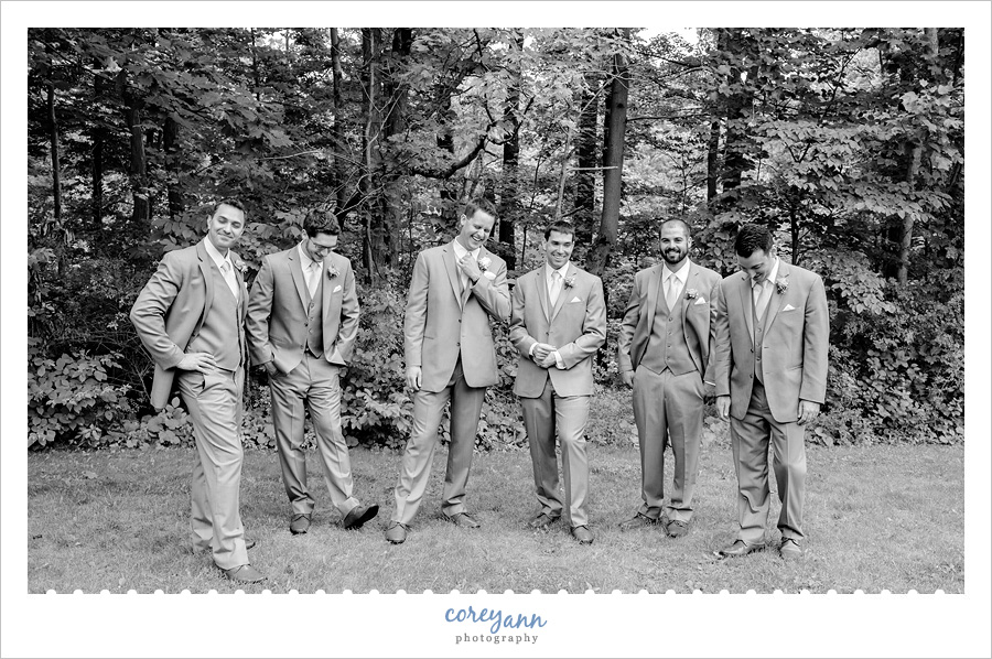 Groom and Groomsman at Happy Days Lodge