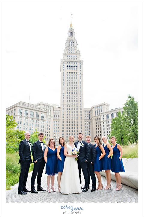 Wedding Bridal Party in Downtown Cleveland