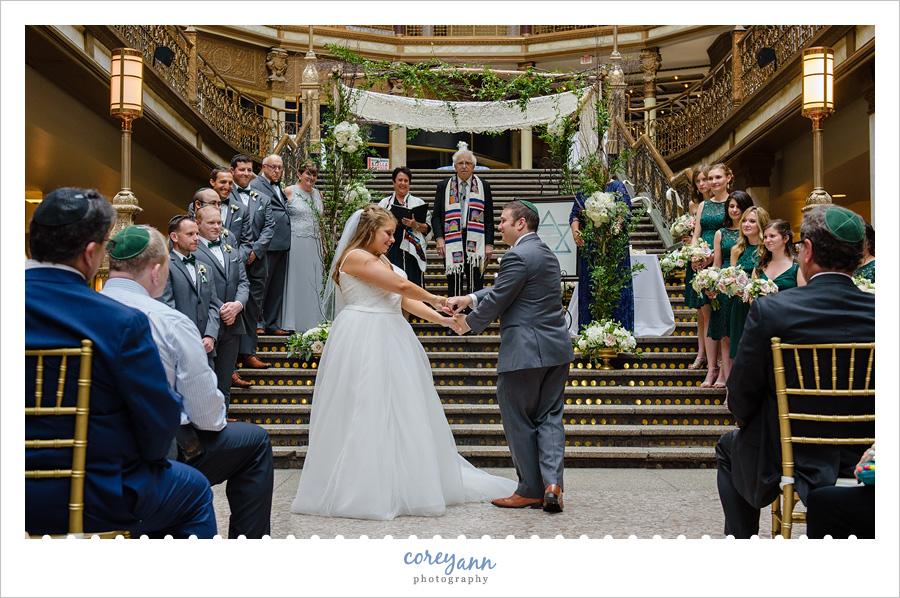 Jewish wedding ceremony in Cleveland at The Arcade