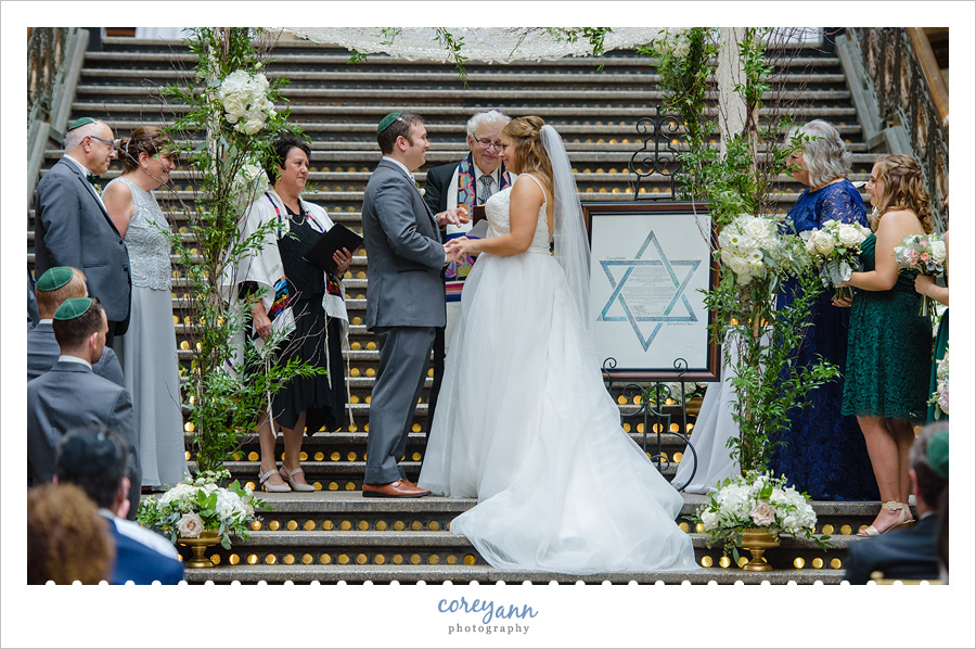 Jewish wedding ceremony in Cleveland at The Arcade