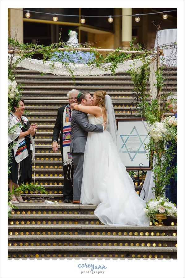 Jewish wedding ceremony in Cleveland at The Arcade