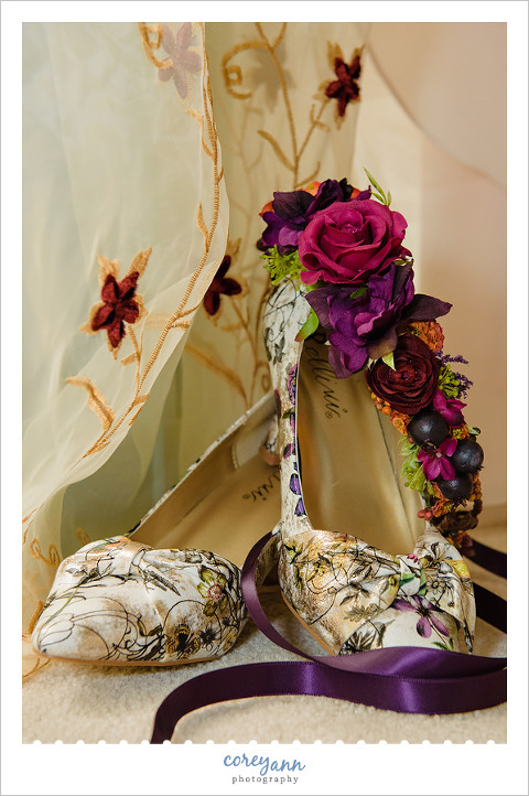 Floral Bridal Wedding Shoes