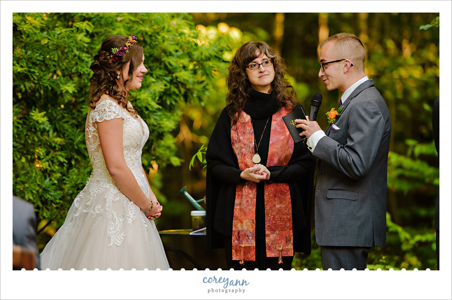 Wedding Ceremony at Lantern Court at Holden Arboretum