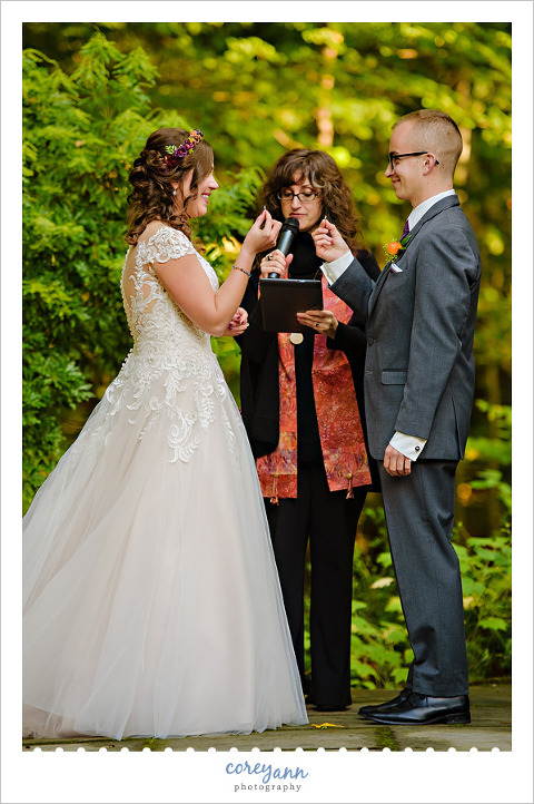 Wedding Ceremony at Lantern Court at Holden Arboretum