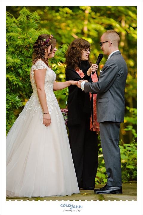 Wedding Ceremony at Lantern Court at Holden Arboretum
