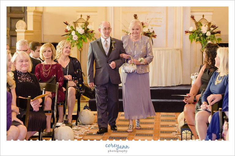 Grandparents Ring Bearer and Flower Girl at Wedding Ceremony