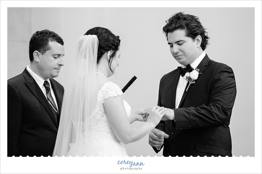 Wedding Ceremony at Greystone Hall in Akron Ohio