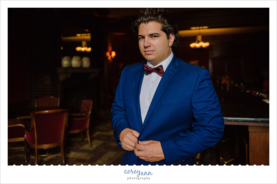 Groom Getting Ready for Wedding in Akron