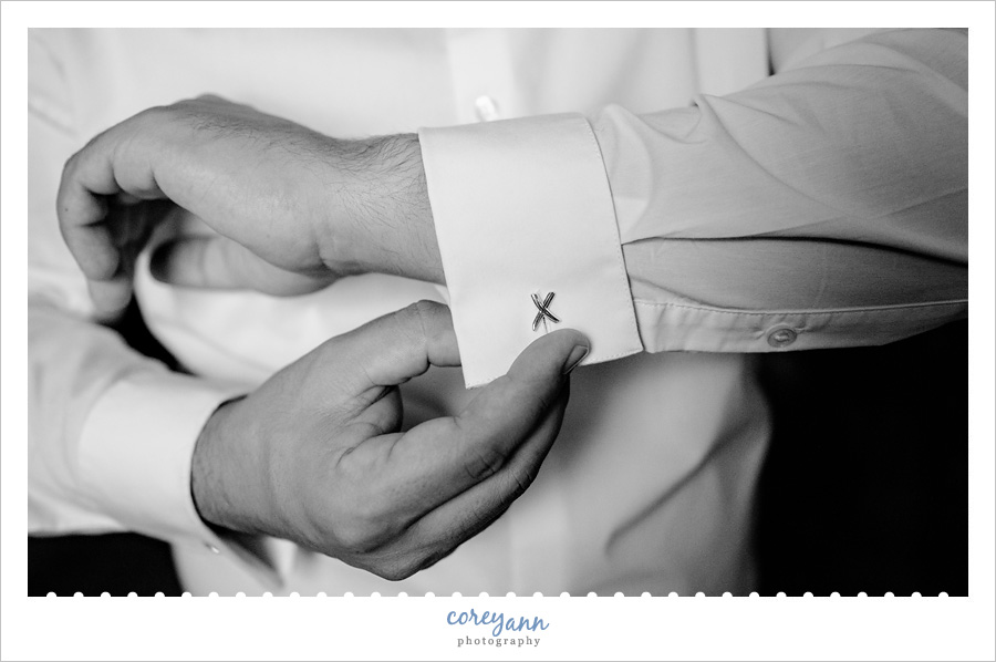 Groom Getting Ready for Wedding in Akron