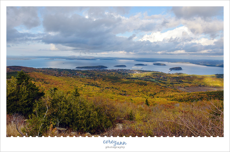 Bar Harbor from Cadillac Mountain in Maine