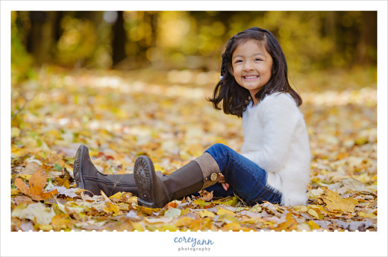 Fall Portrait of a Child in Ohio