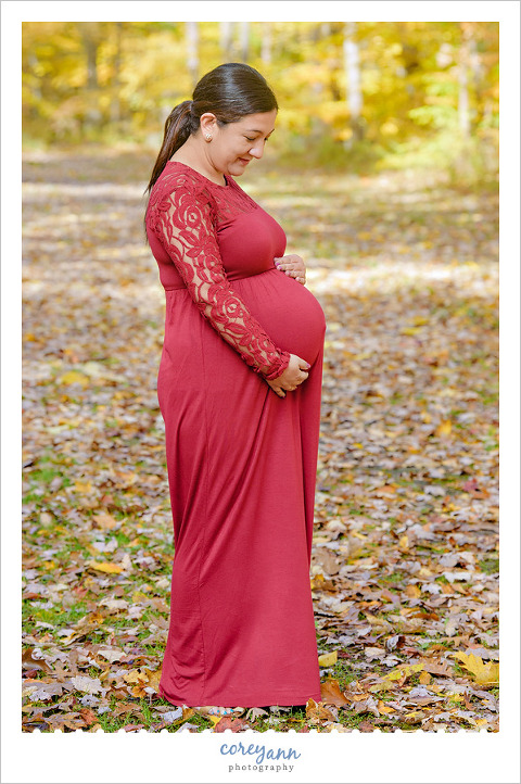 Maternity Portrait in the Autumn in Northeast Ohio